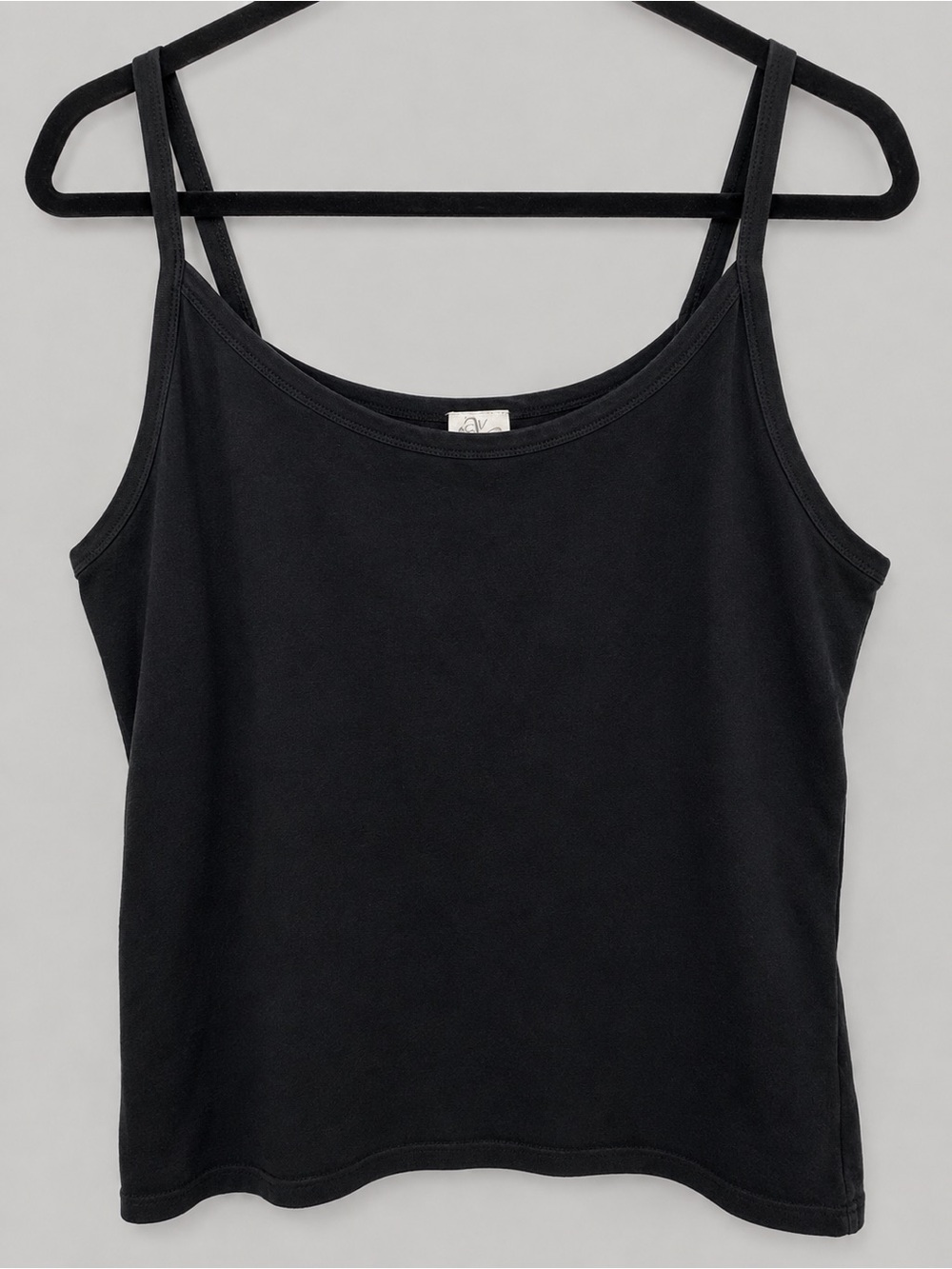 Vintage Fashion Bug Women’s Black Tank Top Stretch Cotton Scoop Neck 30/32